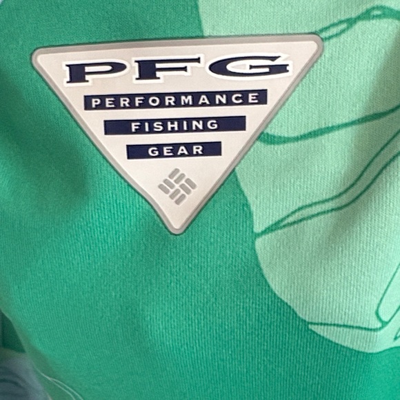 Columbia PFG Freezer III Green Palm Print Fishing Sleeveless Dress Size 2X - Picture 5 of 6